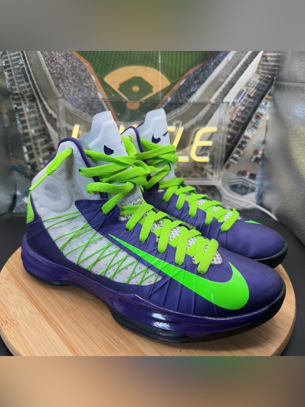 Nike Hyperdunk ID (2012) Custom Purple/Green/White Men’s Size 8.5